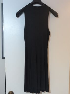 ••• Classic Black Sleeveless Fit & Flare Dress